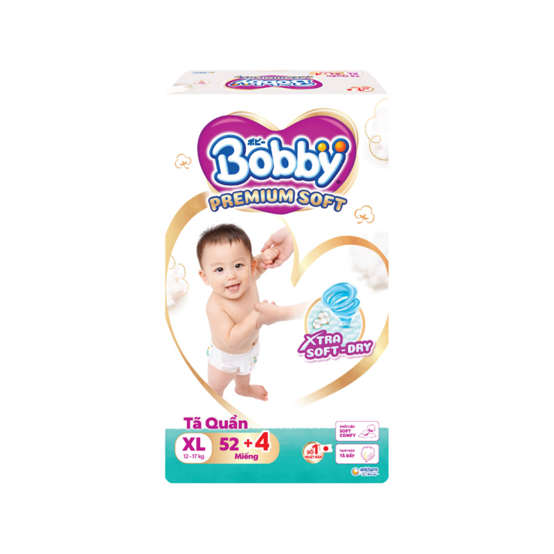 Bỉm Bobby Premium Soft Quần XL52+4