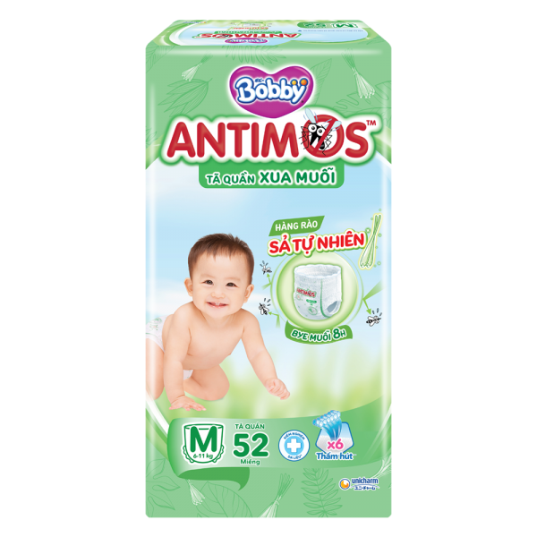 Bỉm quần Bobby ANTIMOS M 52