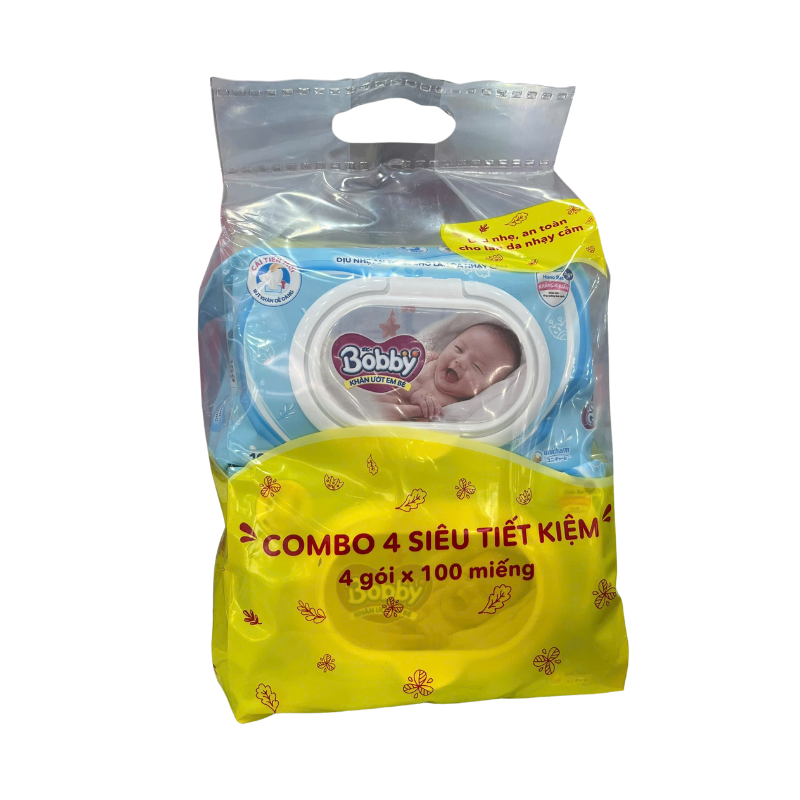 Combo khăn ướt Bobby 100 tờ