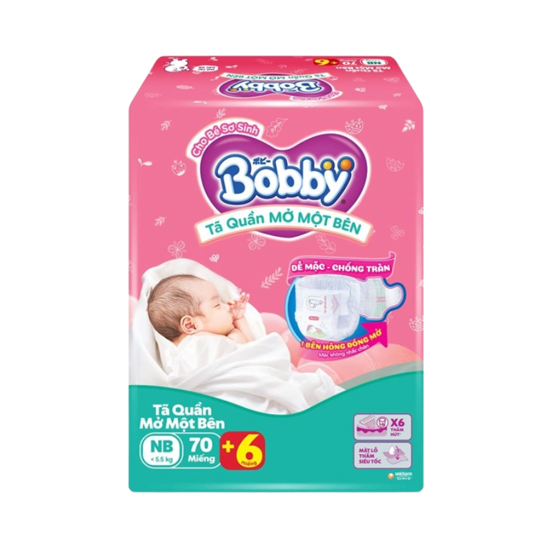 Tã mở một bên Bobby NB 70